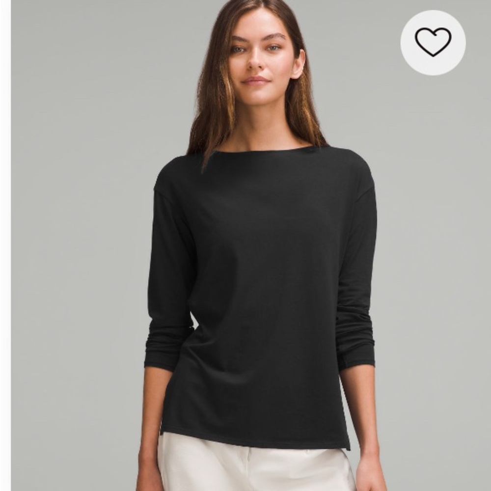 Lululemon relaxed fit boatneck long sleeve shirt